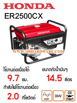Honda ER2500CX เครื่องปั่นไฟ ฮอนด้า ระบบ AVR